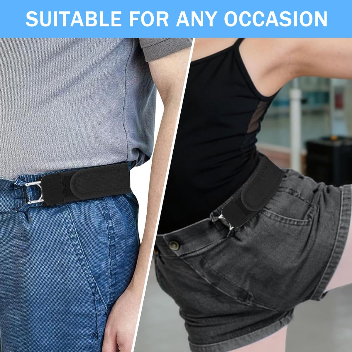 Invisible Tactical Buckleless Elastic Belt